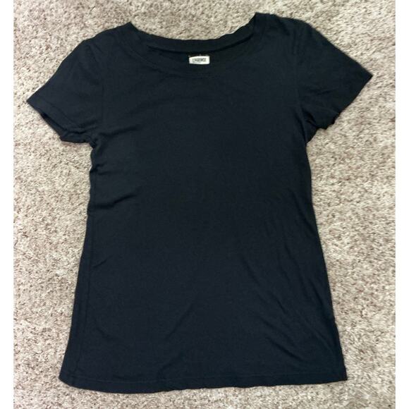 L’AGENCE Cory Cotton Scoopneck Tee Black Med - Picture 2 of 10